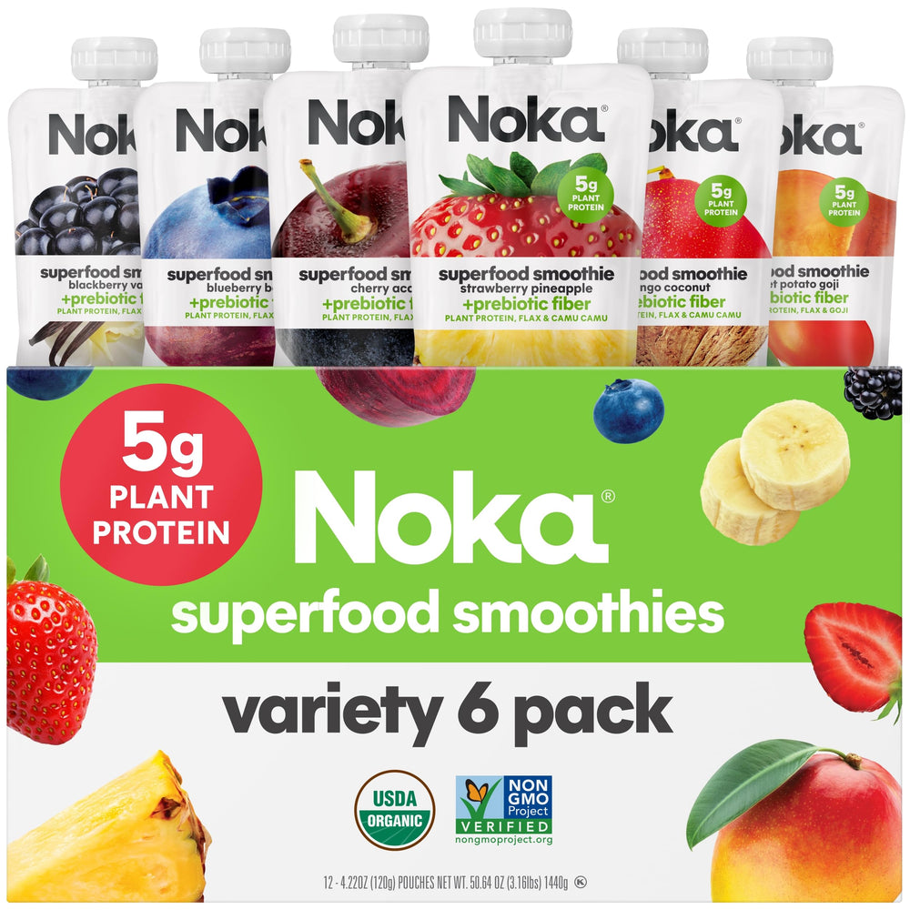 NOKA front packaging 6pk showing variety and grab-and-go convenience