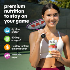 NOKA open pouch served on counter demonstrating quick, no-prep snack convenience