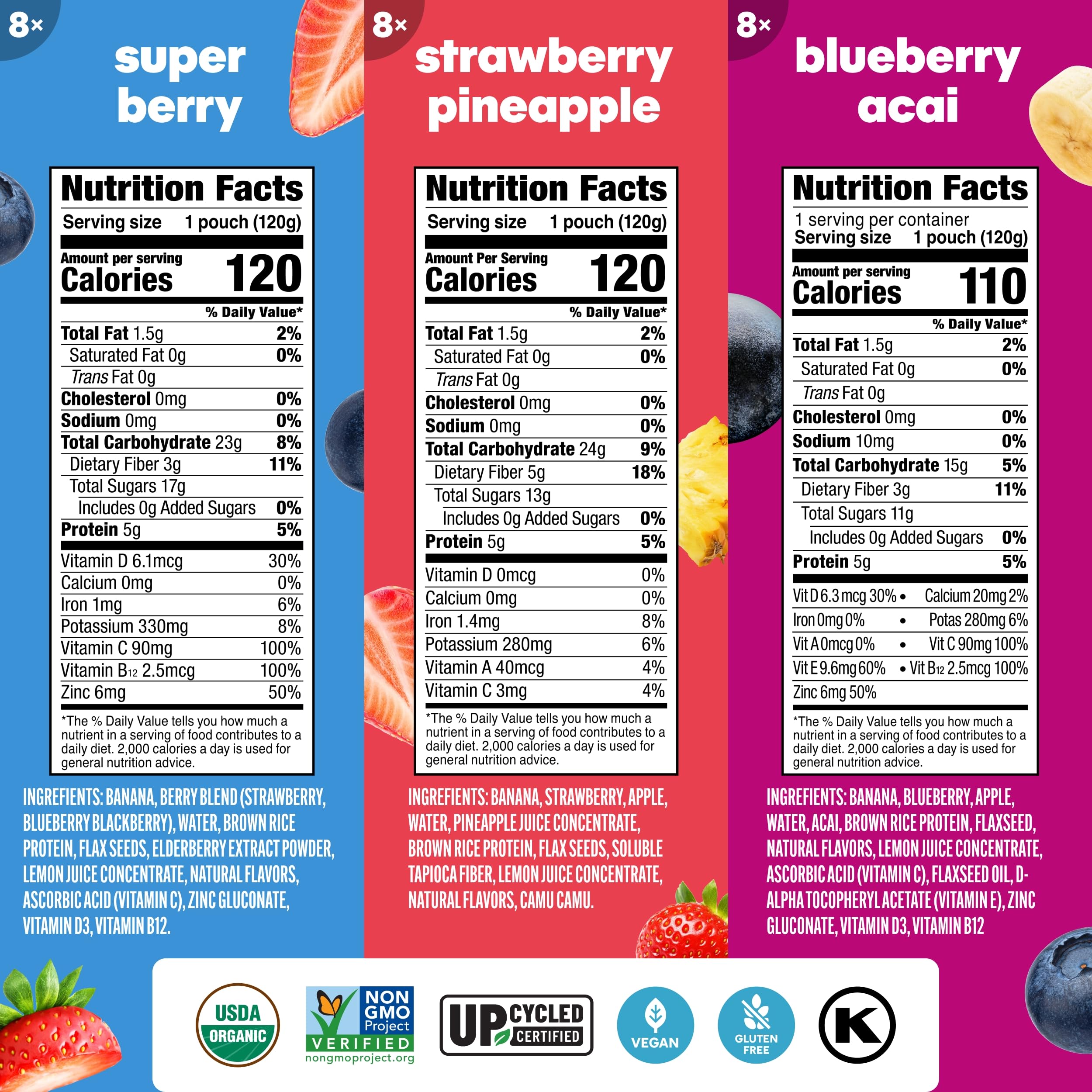 NOKA three flavors side-by-side highlighting flavor variety