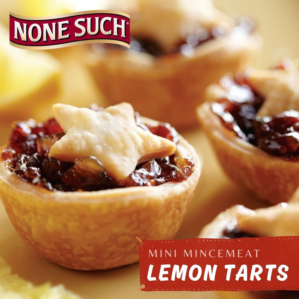 None Such mincemeat in small tarts showing quick pastry filling option
