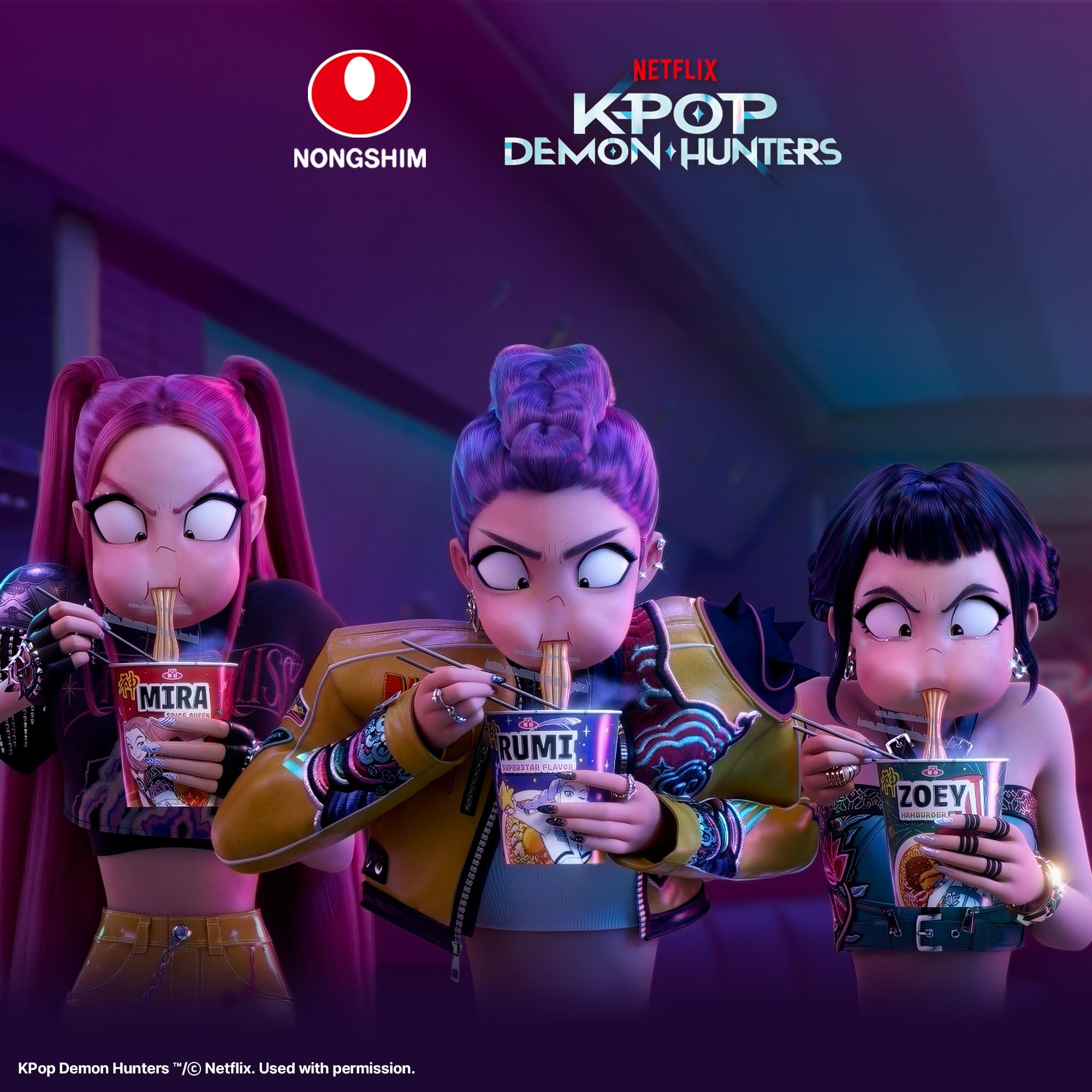 Nongshim Burger Hero open cup with broth and noodles, ready to microwave for convenience