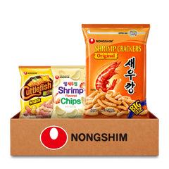 Nongshim front packaging showing three-count variety for quick identification and convenience