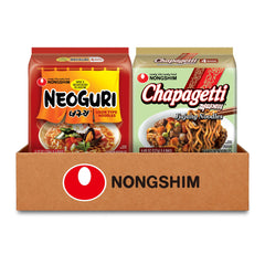 Nongshim front packaging showing both Neoguri and Chapagetti for variety