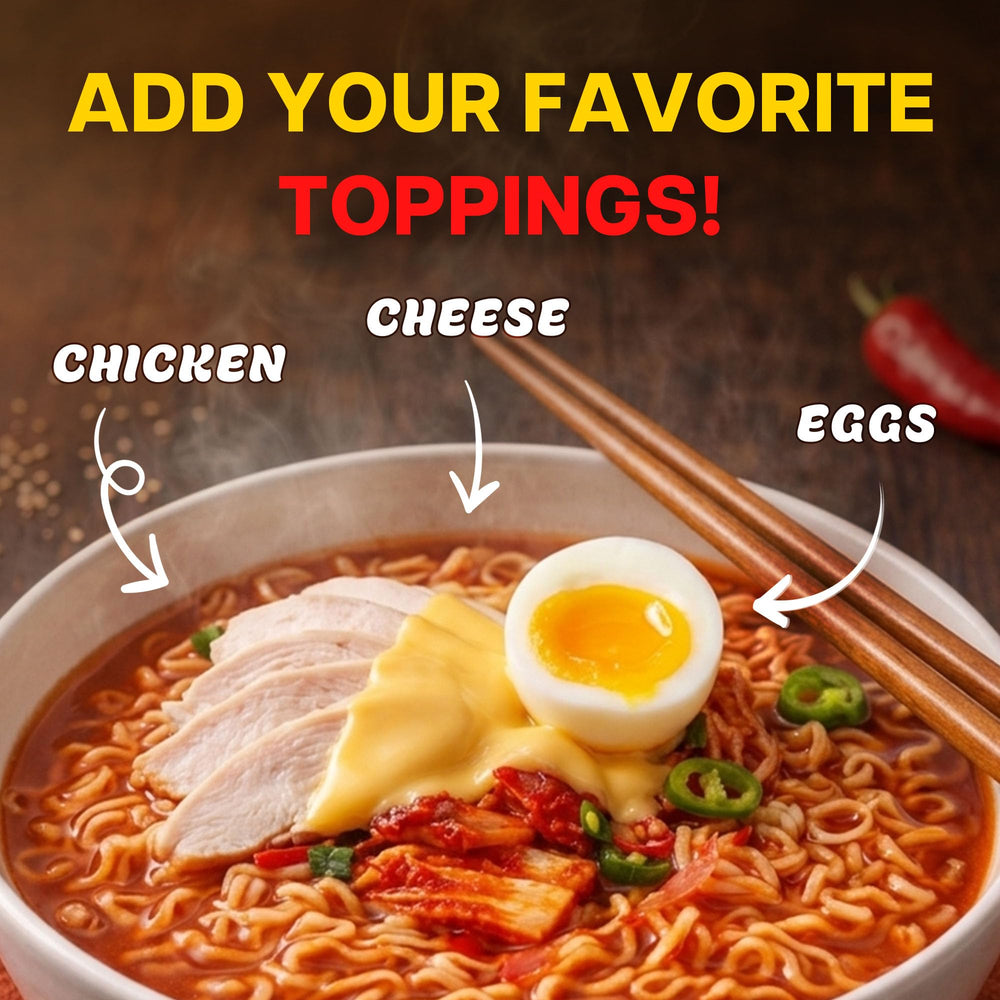 Nongshim dried kimchi flakes and sauce packet displayed to show authentic ingredients