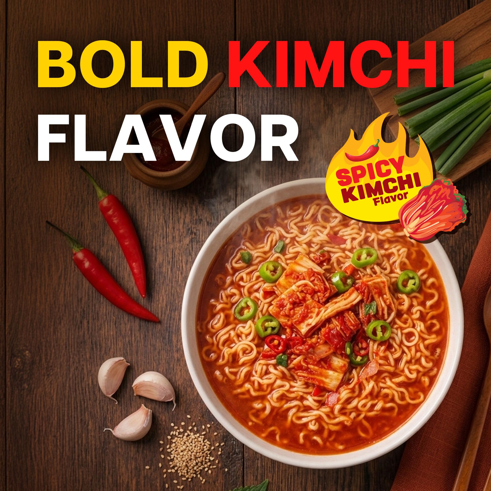 Nongshim close-up of noodle strands highlighting chewy texture and flavor