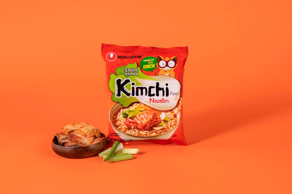 Nongshim served ramen in kitchen setting showcasing flavorful ready-to-eat comfort