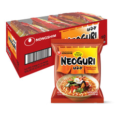 Nongshim Neoguri front packaging showing bold seafood branding and convenience