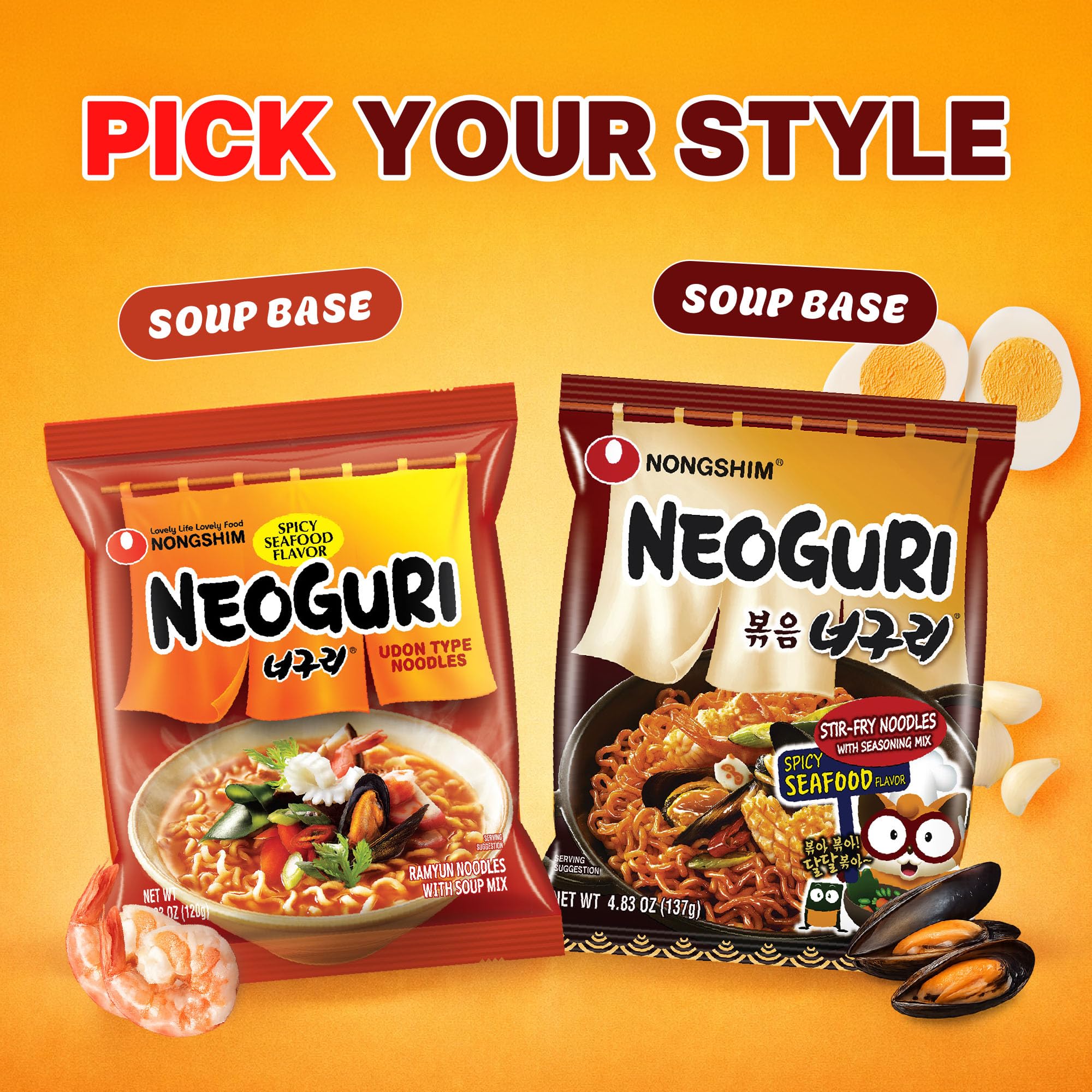 Nongshim Neoguri cup in microwave illustrating fast, easy preparation
