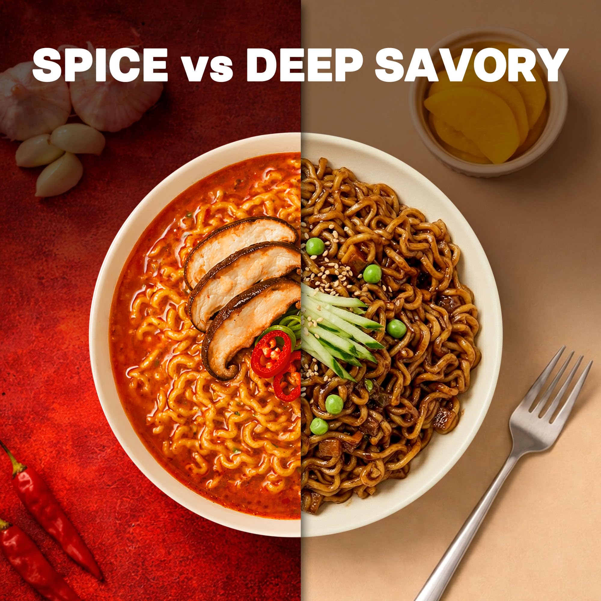 Nongshim prepared Shin Ramyun soup bowl showing spicy broth benefit for comfort