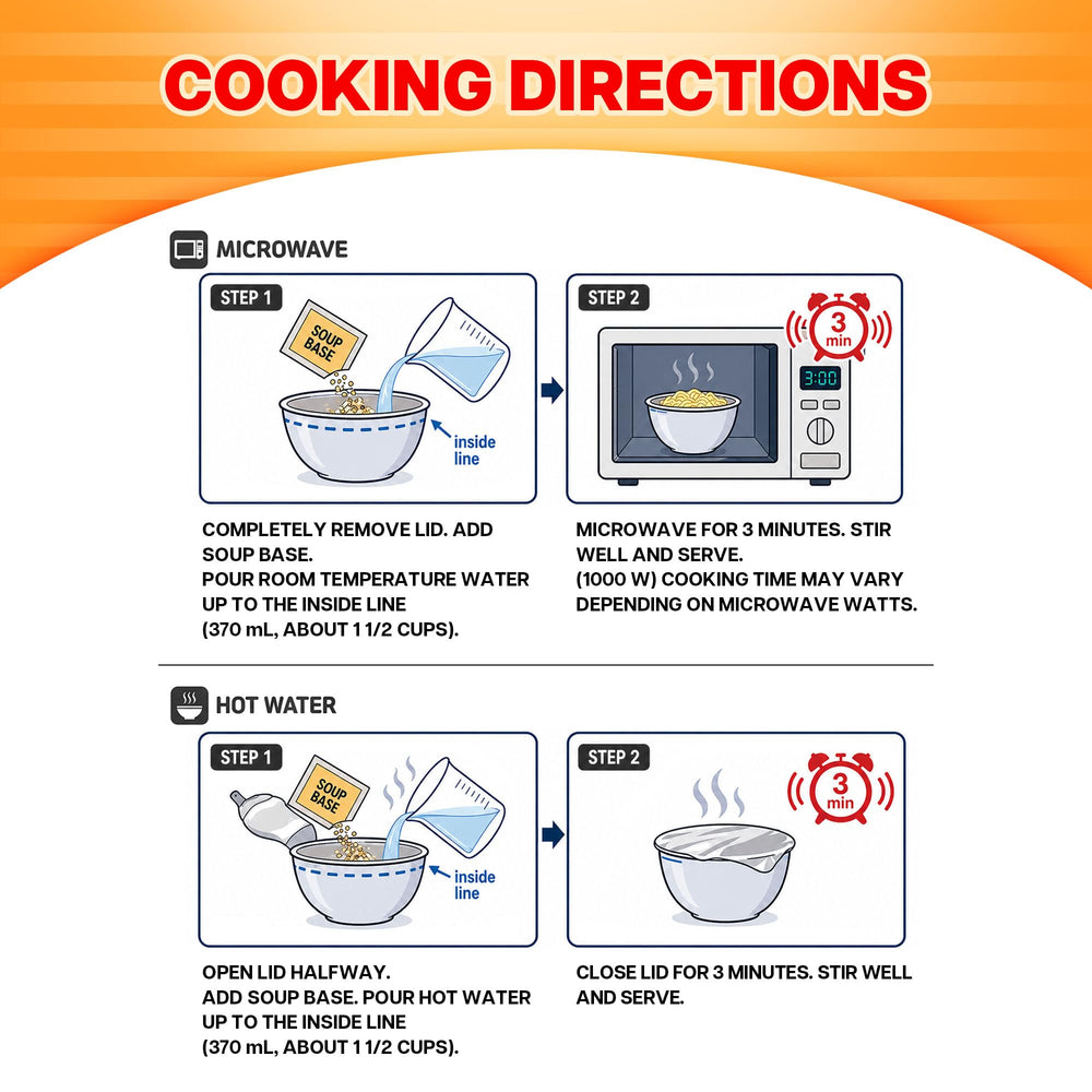 Nongshim served with egg and scallions showing customizable meal options