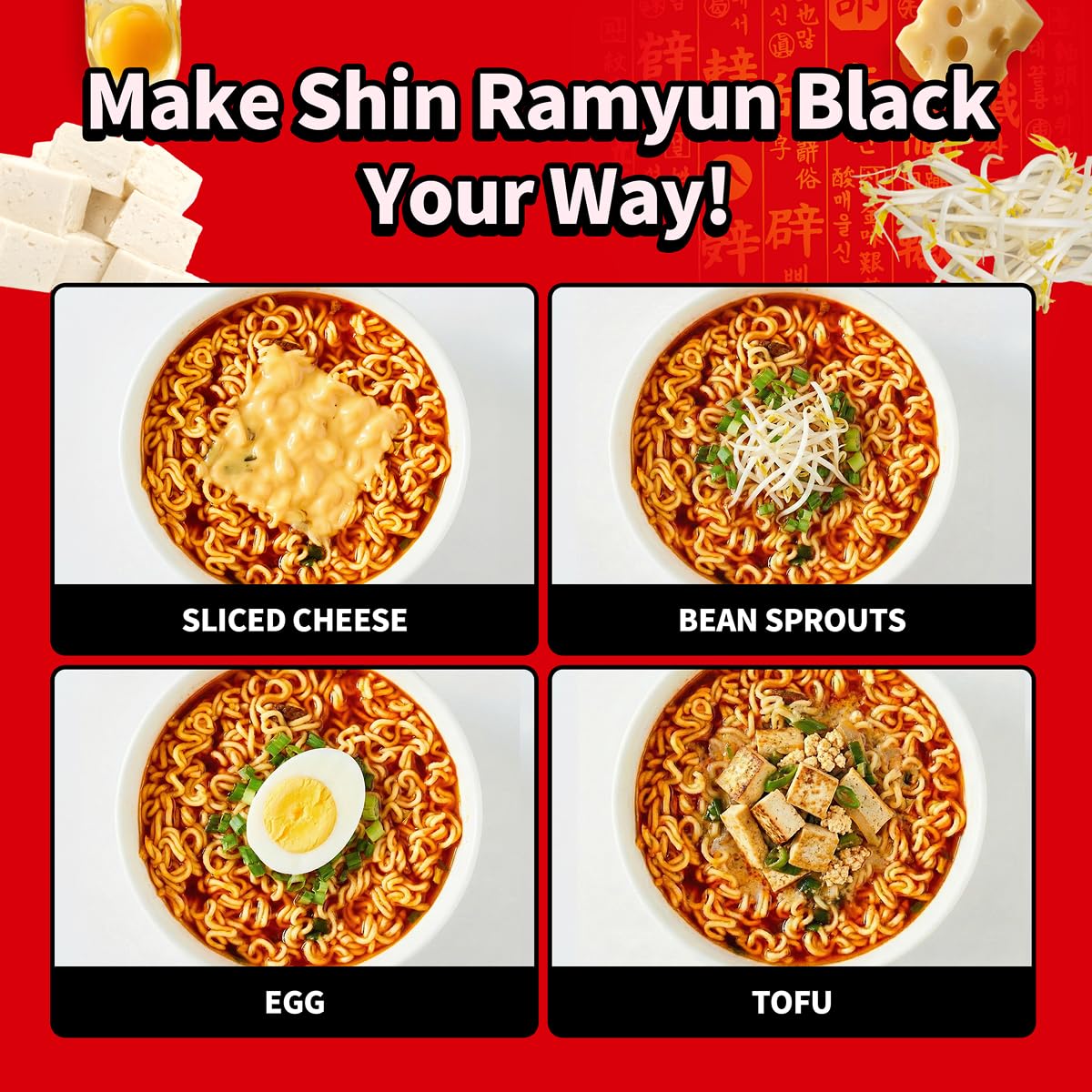 Nongshim Shin Ramyun Black label and ingredients panel clear for informed choice