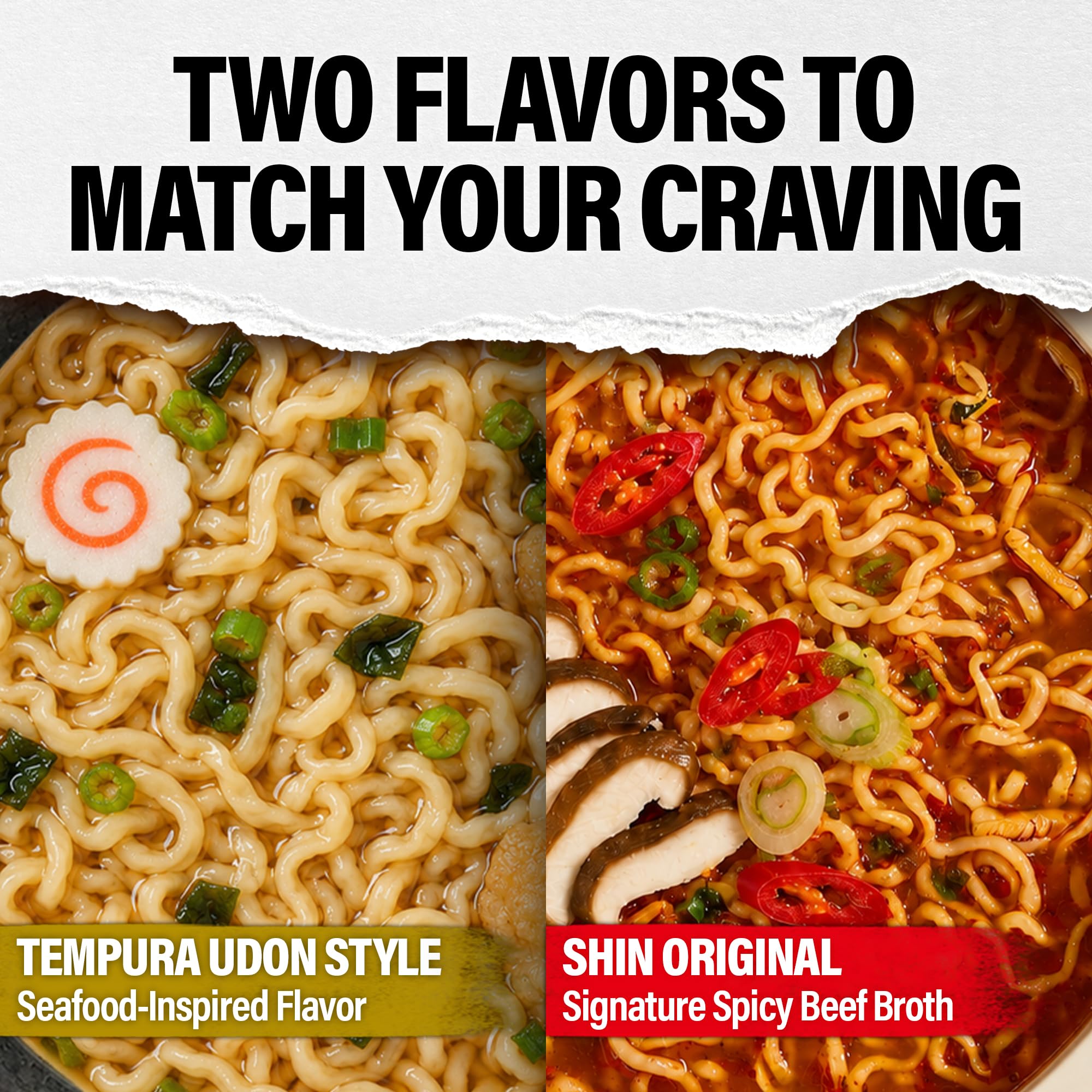 Nongshim Shin Ramyun steaming broth close-up highlighting bold, spicy flavor