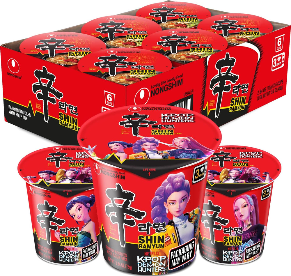Nongshim front packaging showing cup and brand for quick identification and storage benefit