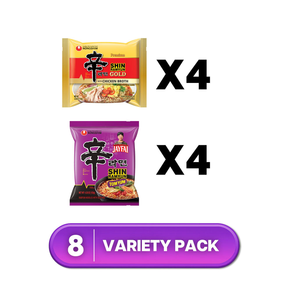 Nongshim seasoning packets and label detail for clear ingredient info