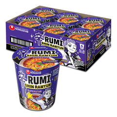 Nongshim Shin Ramyun Superstar front packaging showing six-cup pack convenience