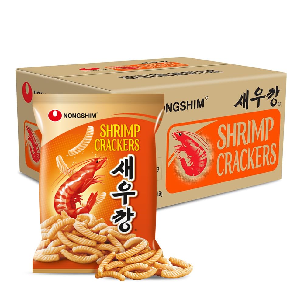 Nongshim front packaging showing bag delivering bold shrimp flavor