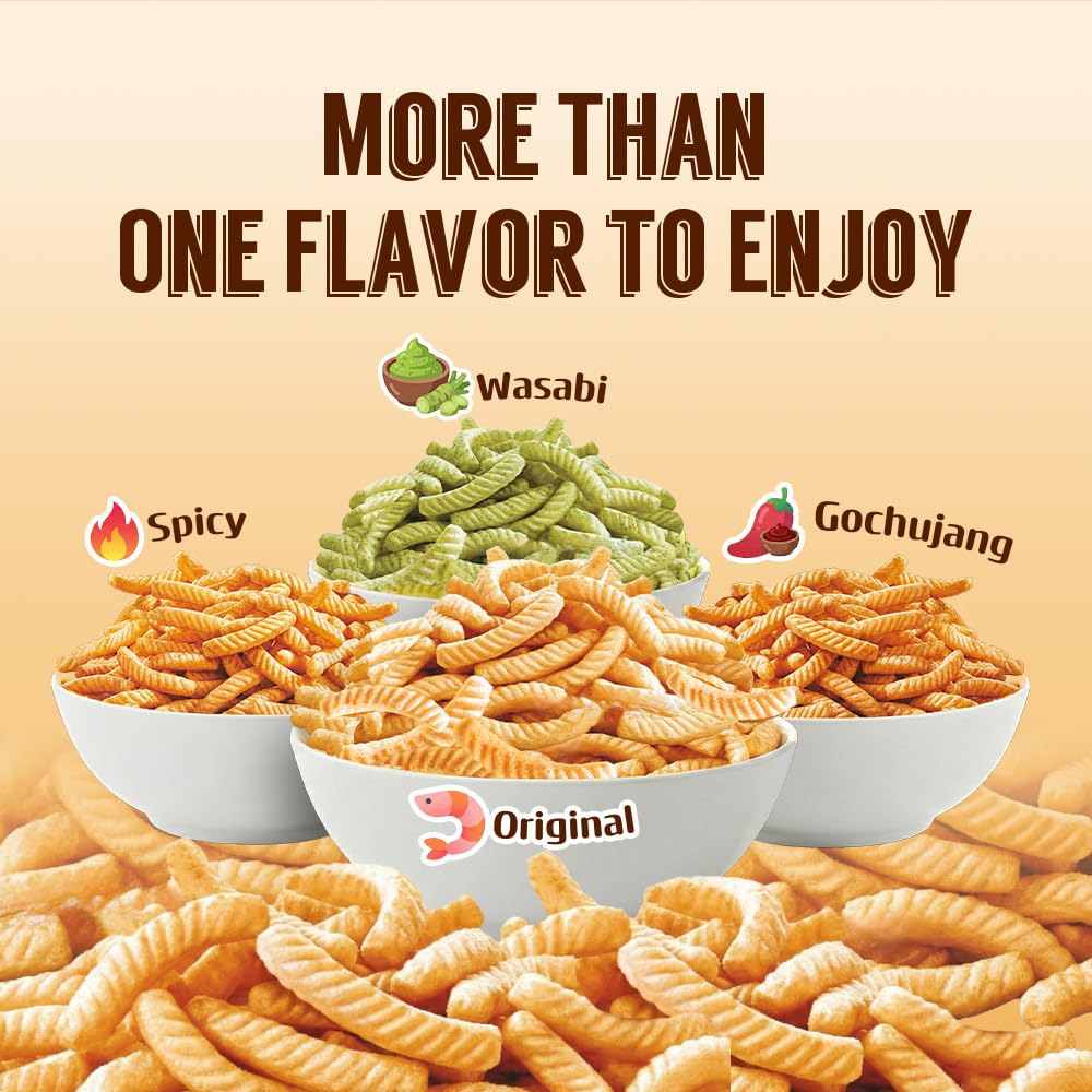 Nongshim crackers beside coin to show 2.6 oz bag scale