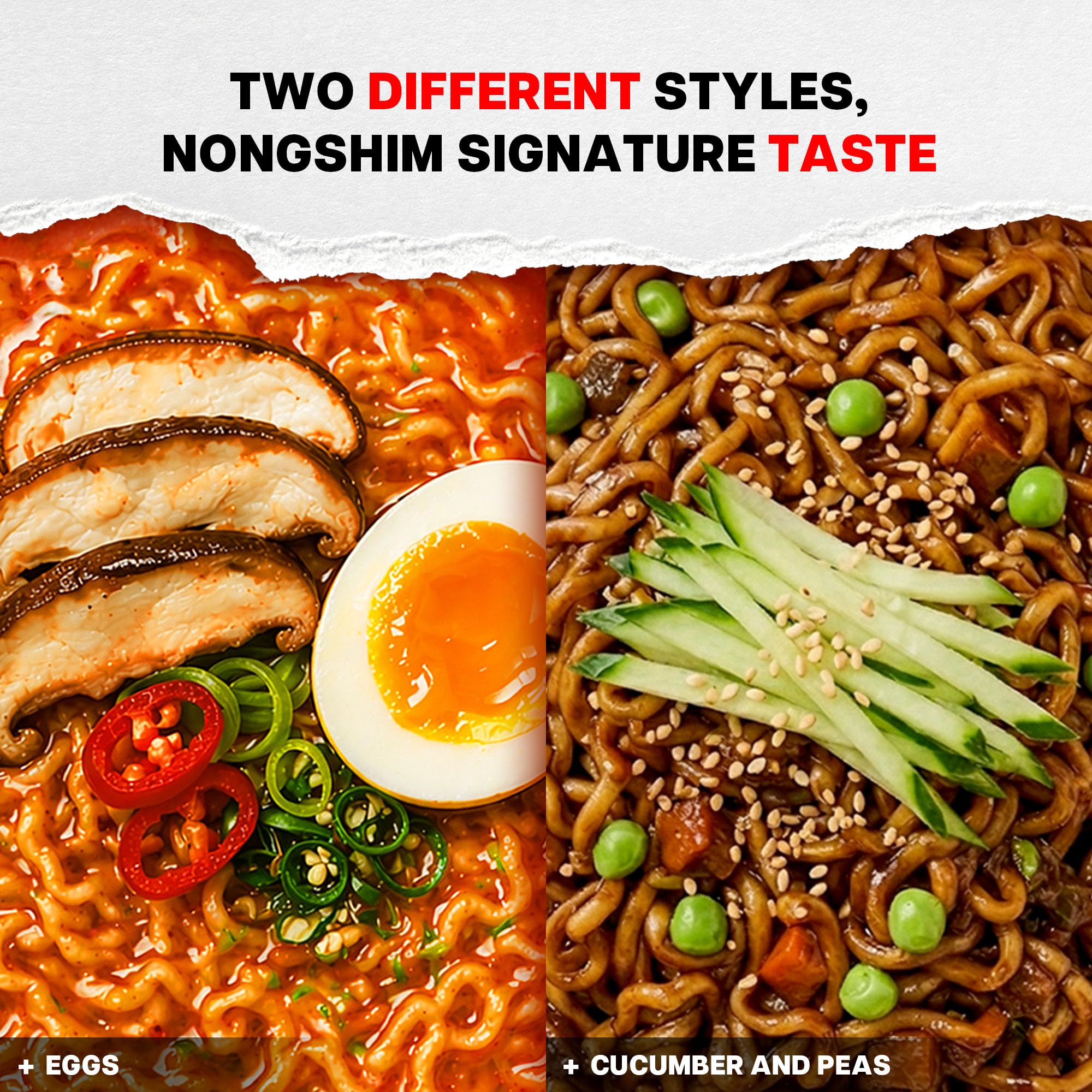 Nongshim size scale comparison with a hand to demonstrate pack portability benefit