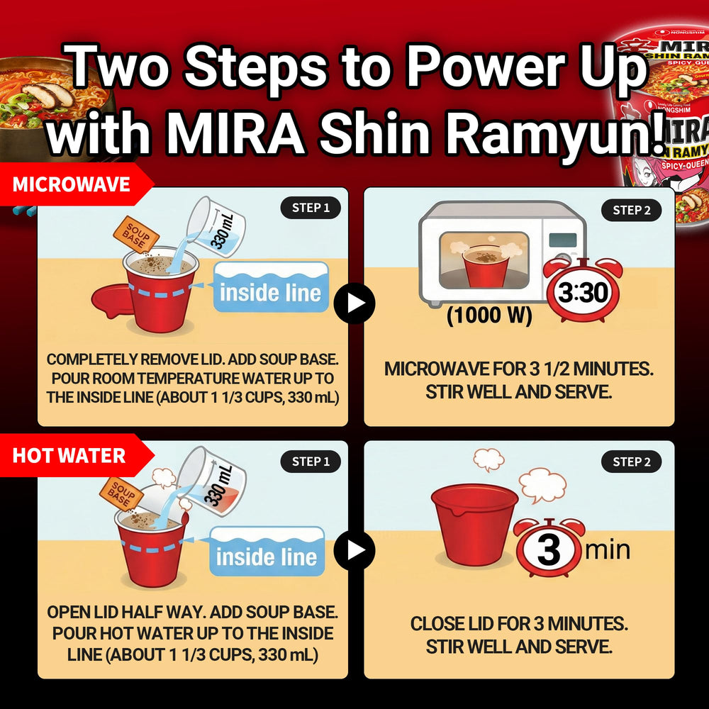 Nongshim cup next to hand showing compact size and portable convenience