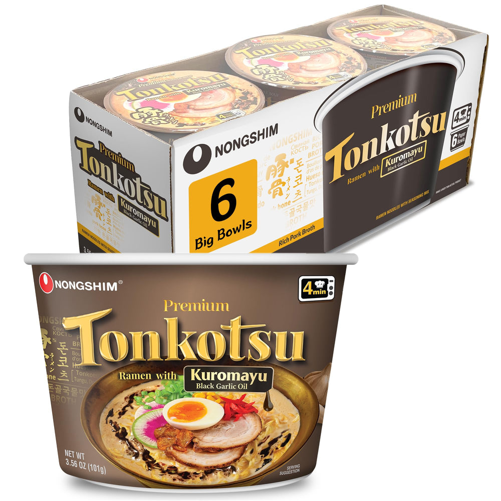 Nongshim front packaging showing bowl and bold tonkotsu branding for quick selection