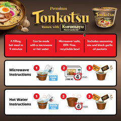 Springy noodles of Nongshim tonkotsu up close demonstrating chew and broth absorption