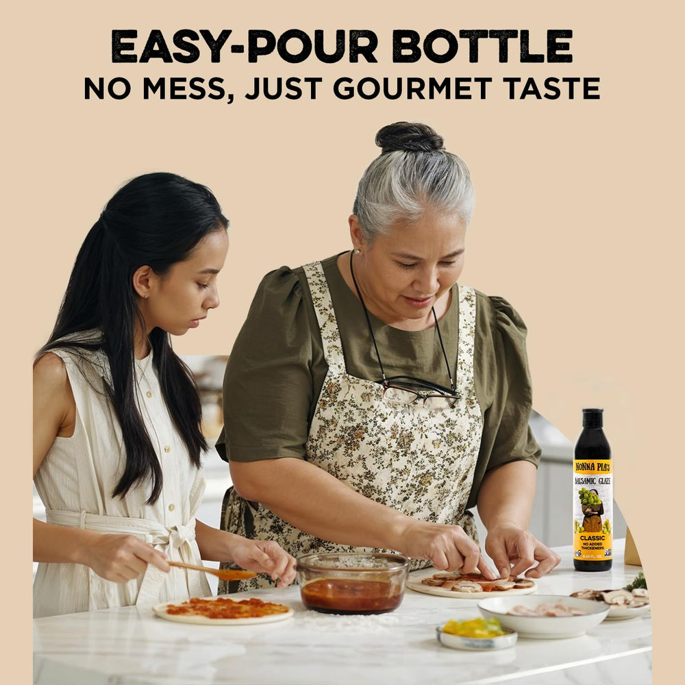 Nonna Pia's glaze finishing grilled steak for enhanced savory-sweet depth