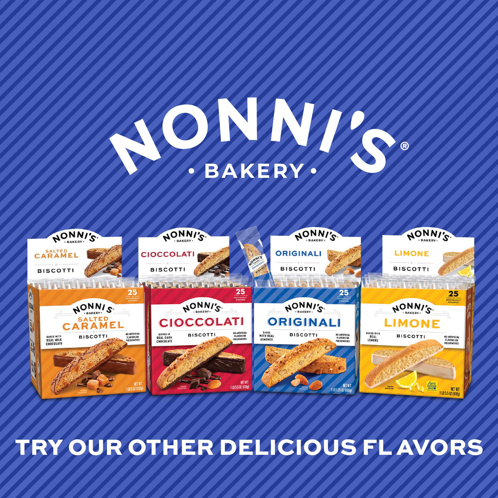 Nonni's nutrition label close view for clear ingredient and dietary information