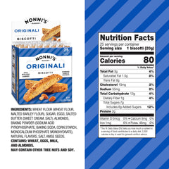 Nonni's close-up of biscotti texture highlighting crunchy twice-baked benefit