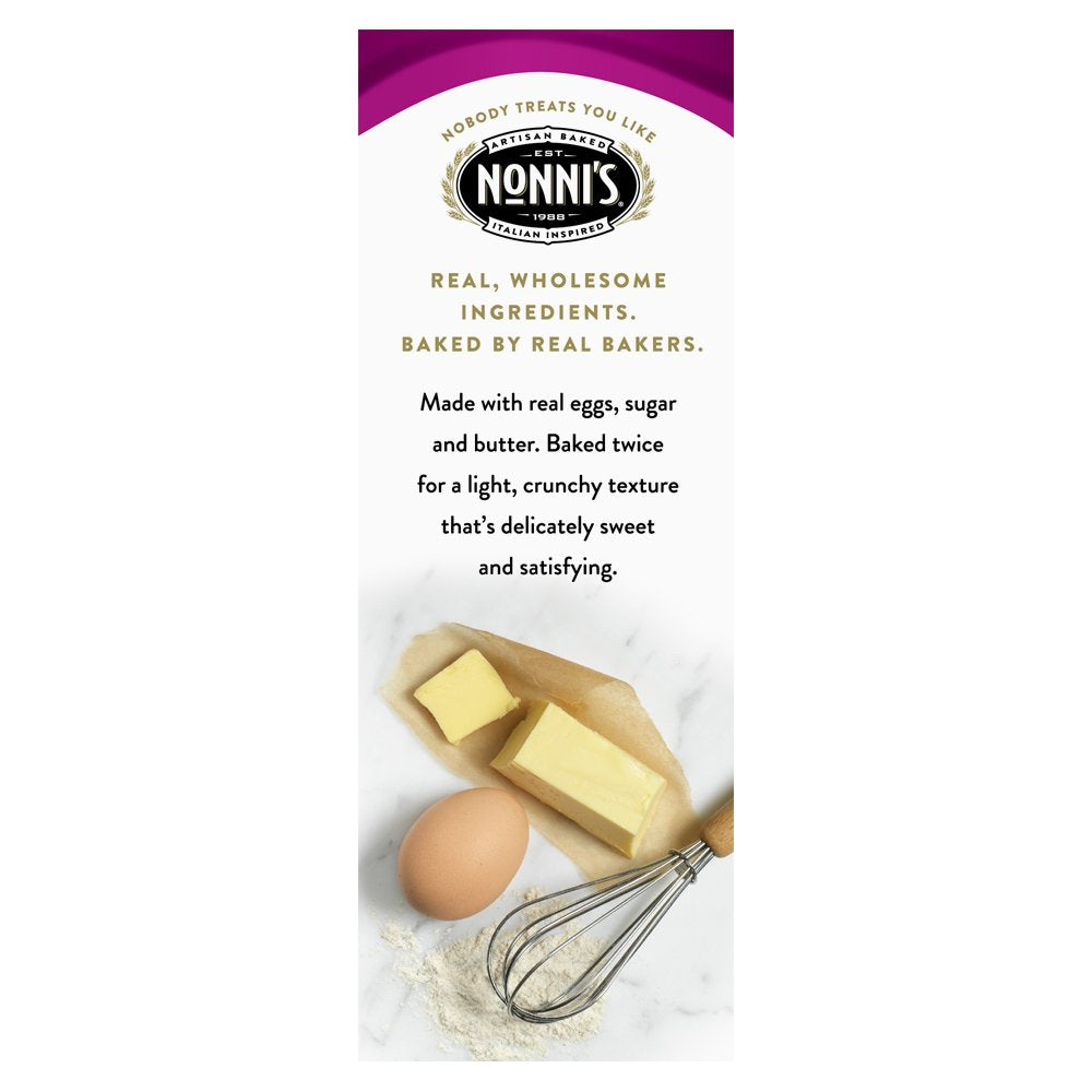 Nonni's cross-section slice revealing caramel swirls and chocolate coating benefit