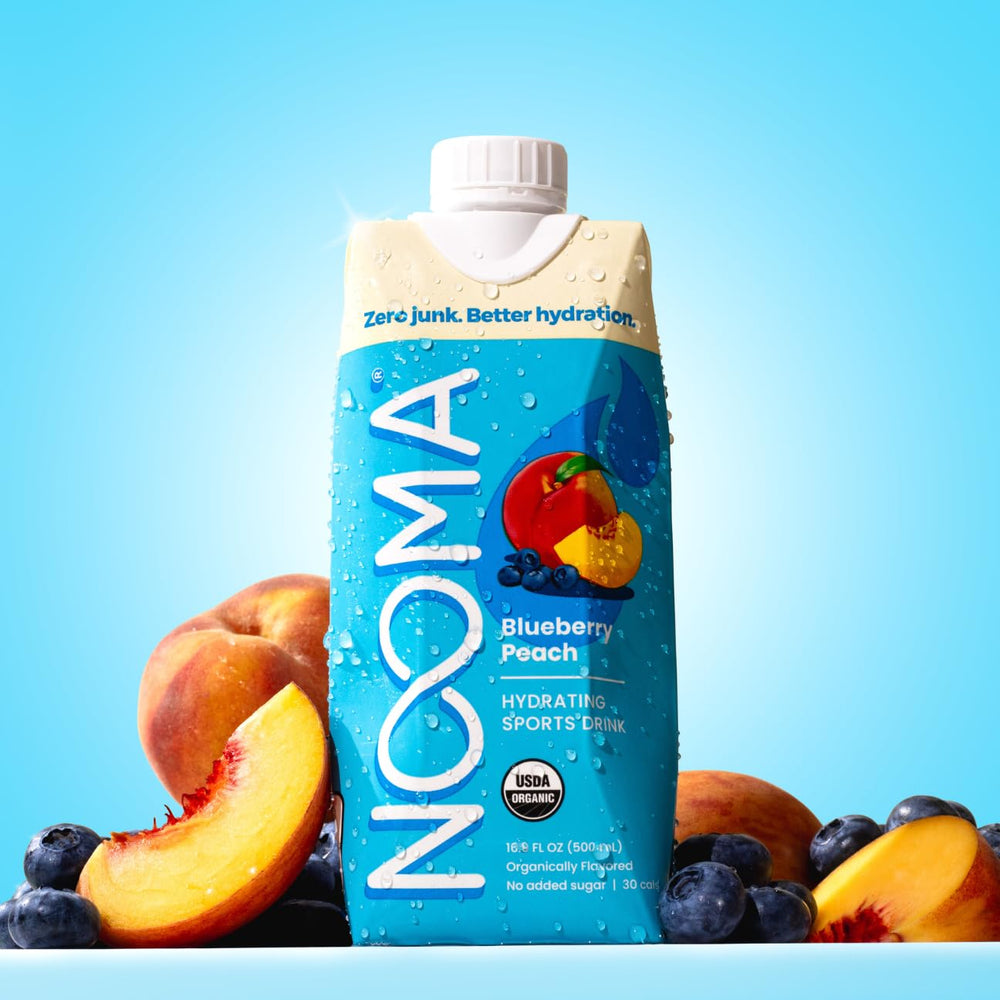 NOOMA bottle close-up label detail highlighting ingredient transparency