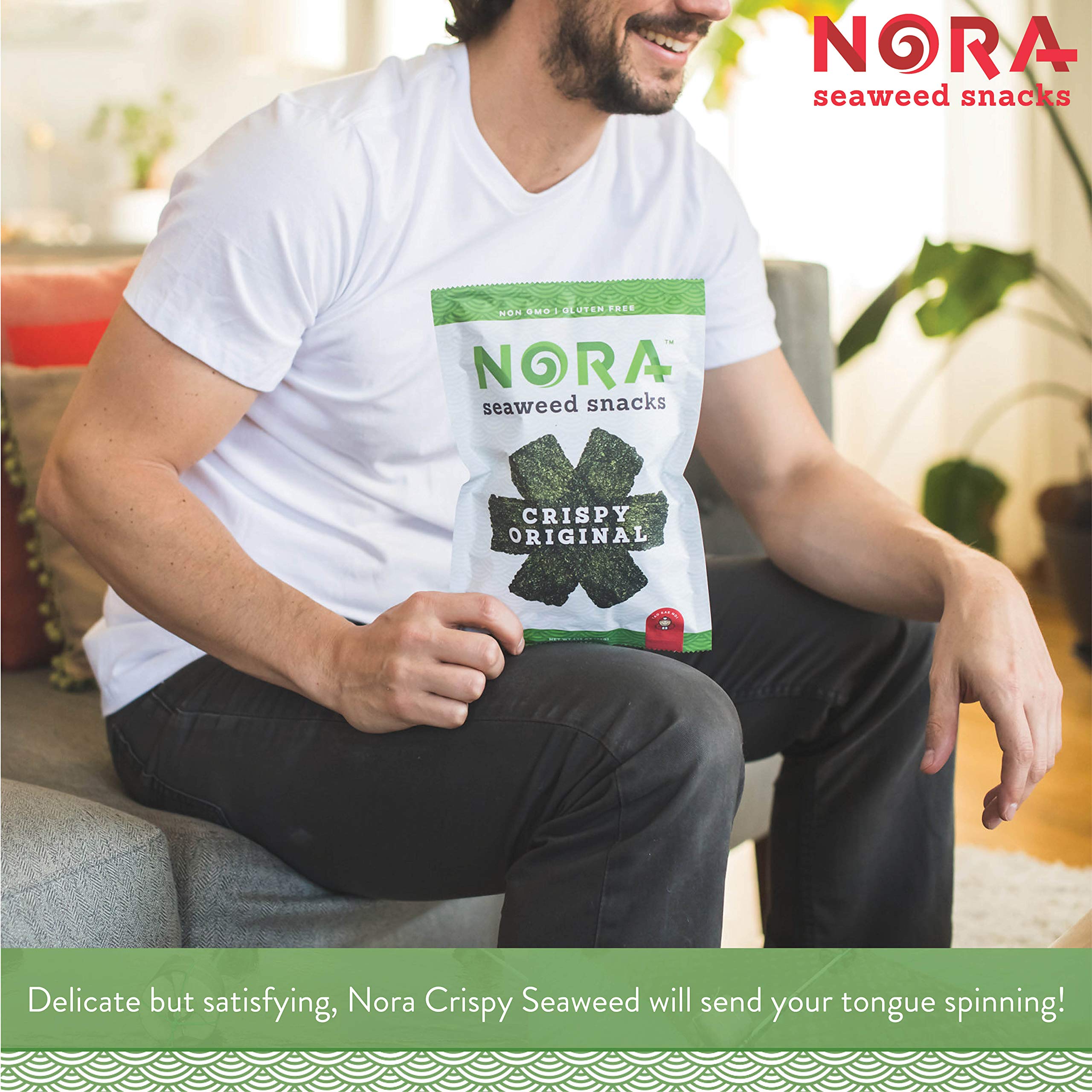 NORA strips served over salad adding umami flavor and crunchy contrast