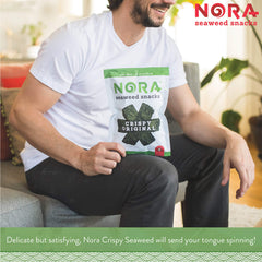 NORA strips served over salad adding umami flavor and crunchy contrast