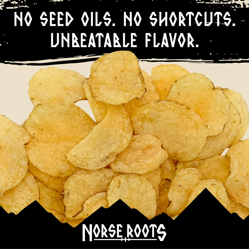 Norse Roots bag in hand for scale showing portion size and portability
