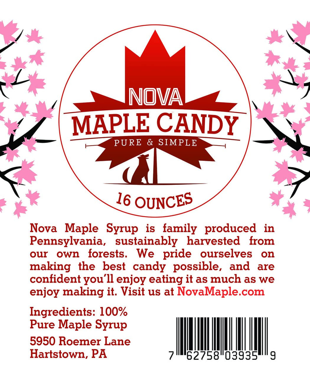 Nova Maple Candy served on wooden plate showing natural presentation benefit