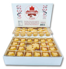 Nova Maple Candy single leaf on fork showing convenient bite size benefit