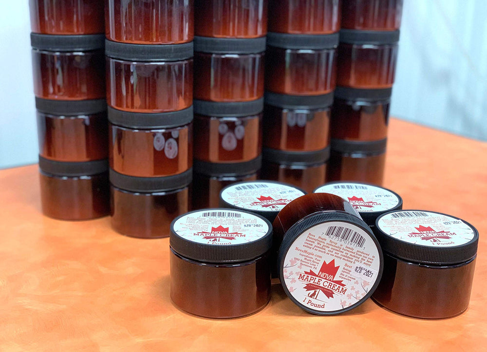 Nova Maple Cream on a breakfast table with pancakes, emphasizing versatile use