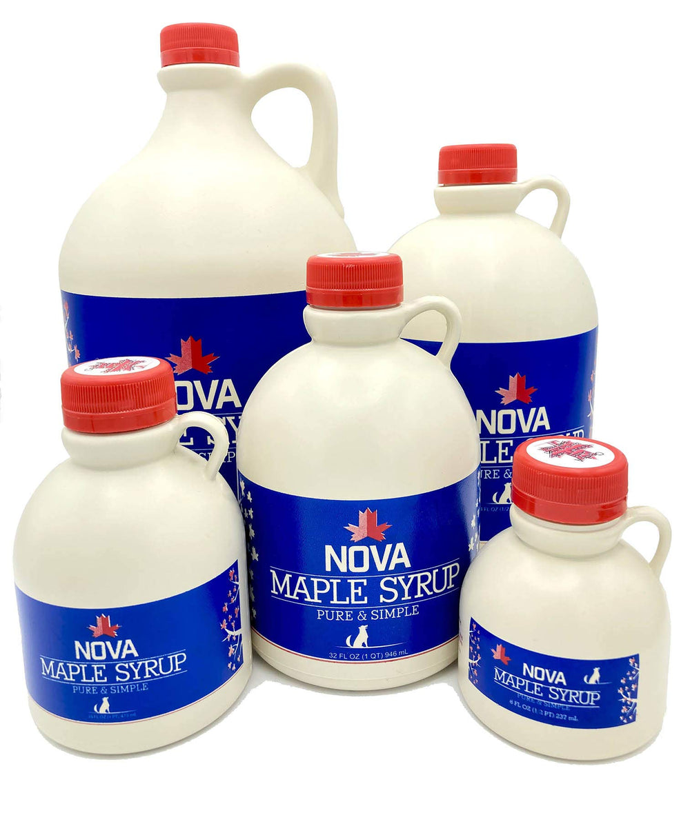 Nova Maple Syrup pouring close-up showing syrup stream and pouring control benefit
