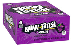 Now and Later grape front packaging shows brand and portable sharing benefit