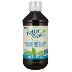 NOW Foods BetterStevia front bottle showing label and size, easy sugar-free choice