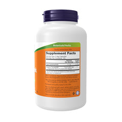 NOW Foods close-up of a single vegetarian capsule highlighting powder texture benefit