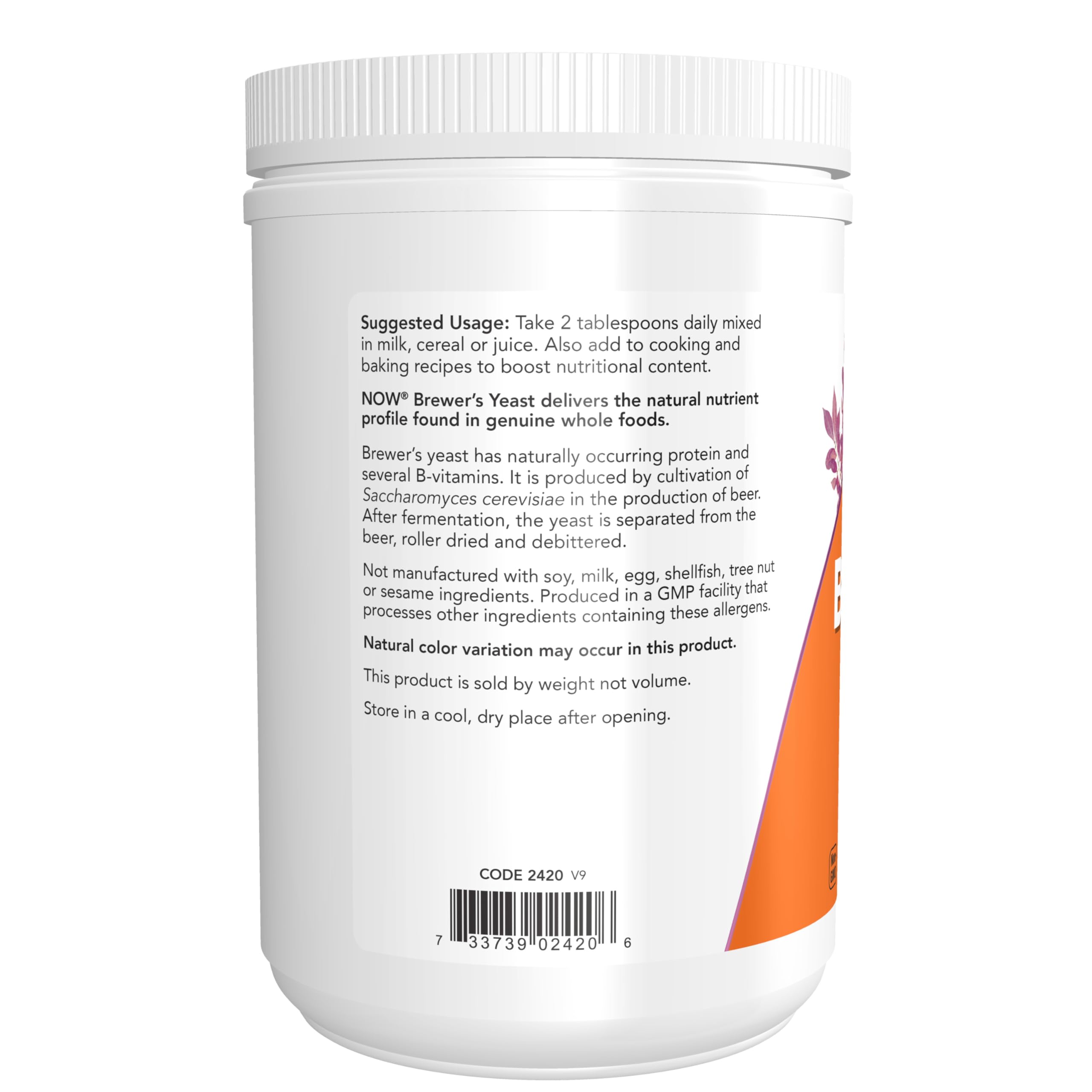 NOW Foods scoop beside a teaspoon to show 1-pound scale and portion guidance
