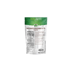 NOW Foods close-up of dry roasted macadamia texture highlighting crisp, buttery surface