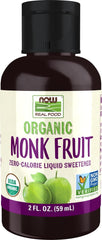 NOW Foods front label showing organic monk fruit benefits
