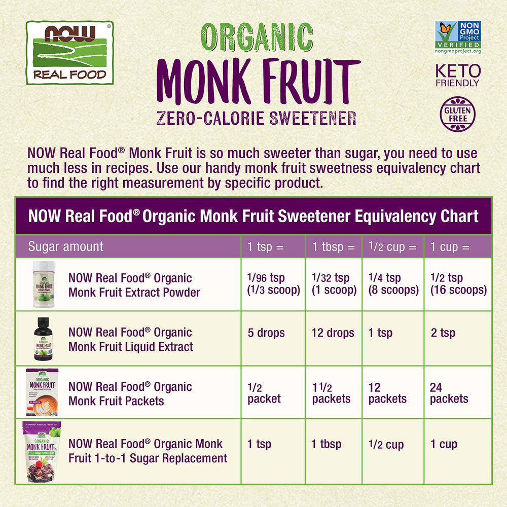 NOW Foods ingredient label highlighting organic non-GMO benefit