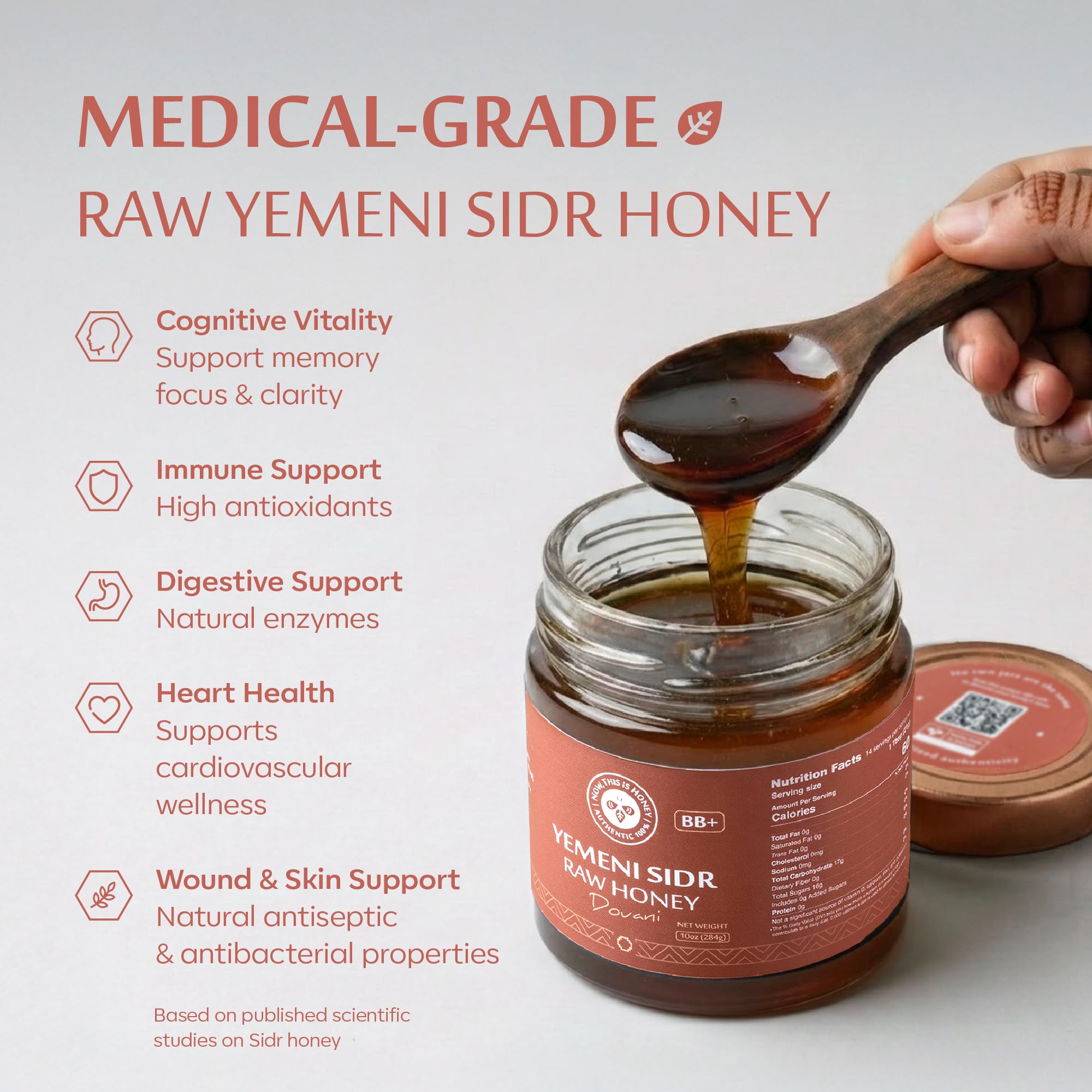 Now this is Honey label closeup showing BB+ grade and traceability for buyer confidence