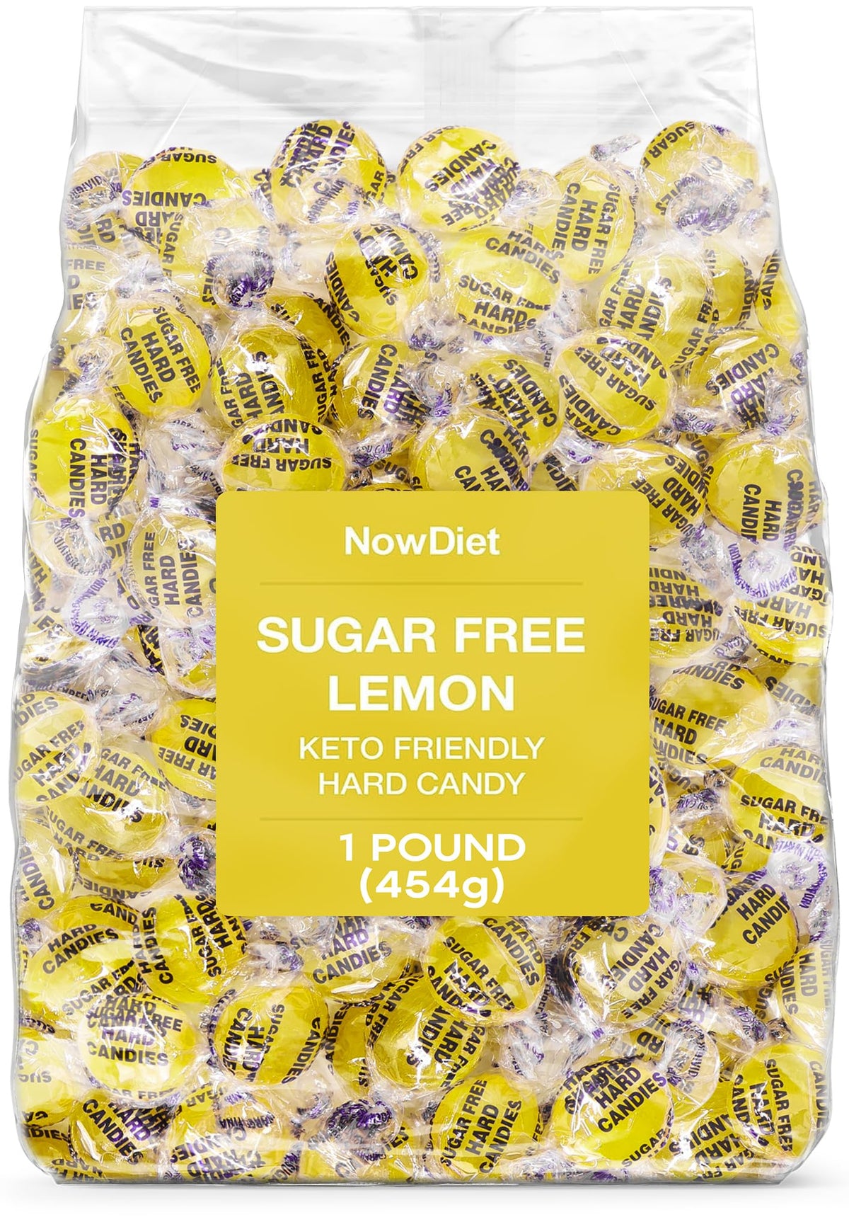 NOWDIET front packaging showing 1 lb clamshell for easy storage
