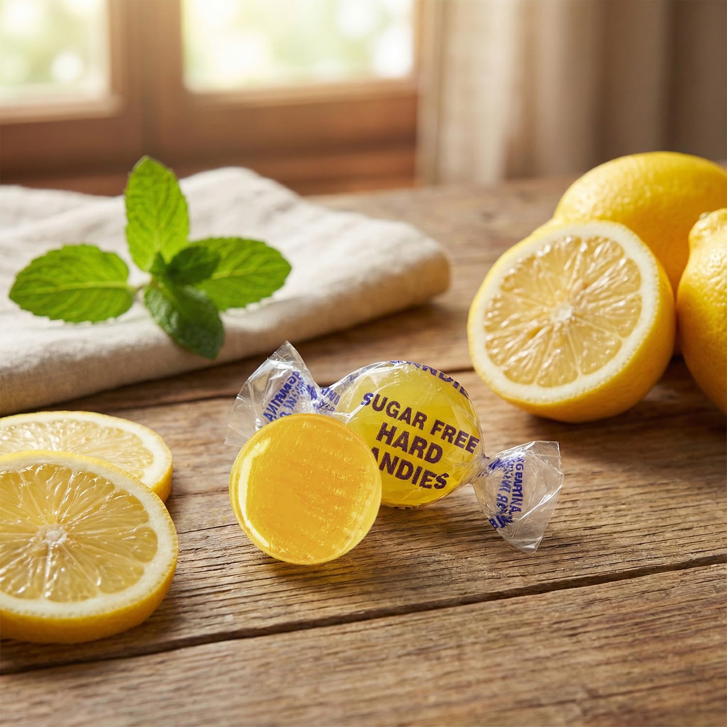 NOWDIET open clamshell with wrapped lemon drops for freshness