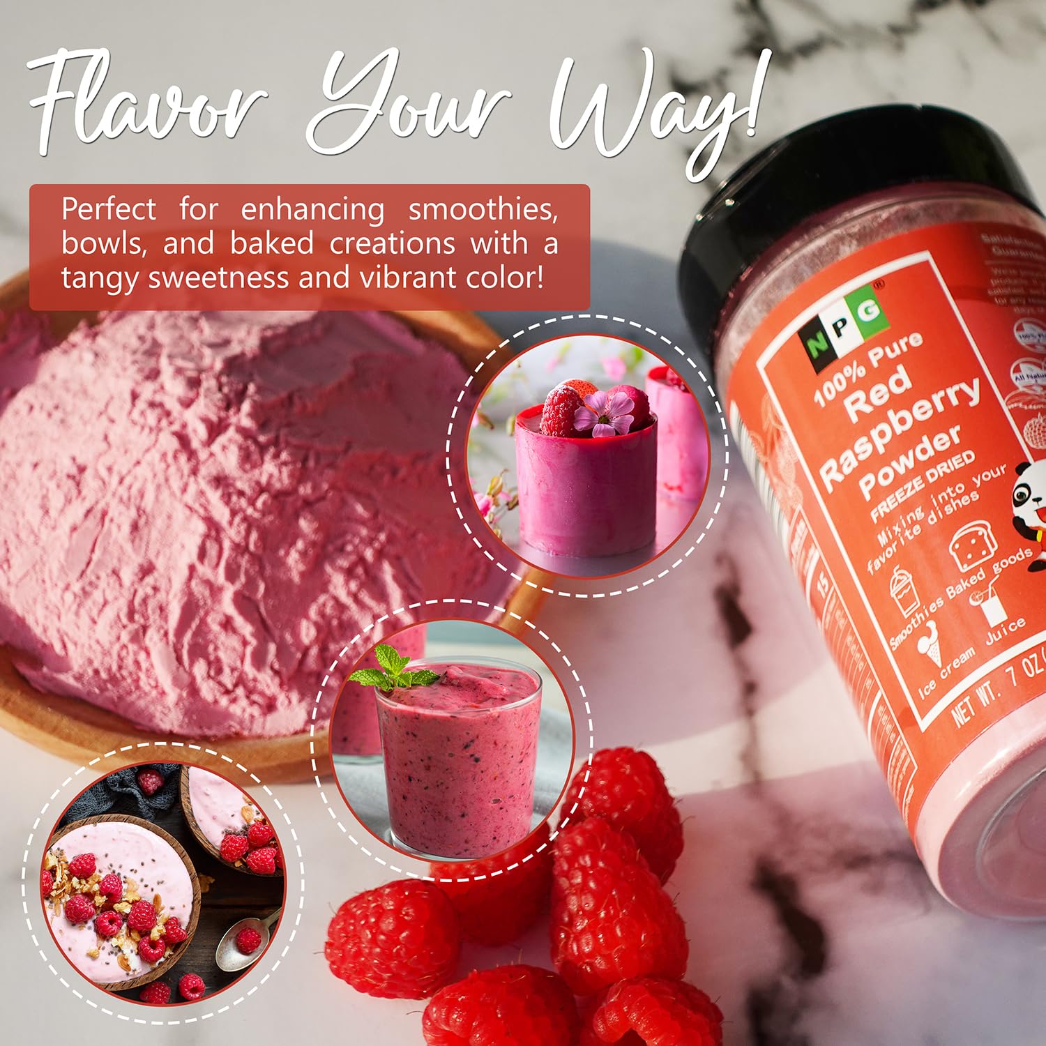 NPG cupcakes colored pink using powder showcasing natural color without dyes
