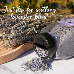 NPG lavender sprinkled on pastry demonstrating floral flavor addition