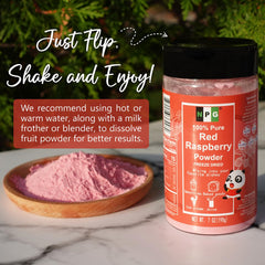 NPG jar with scoop on scale illustrating 7 oz portion control and storage benefit